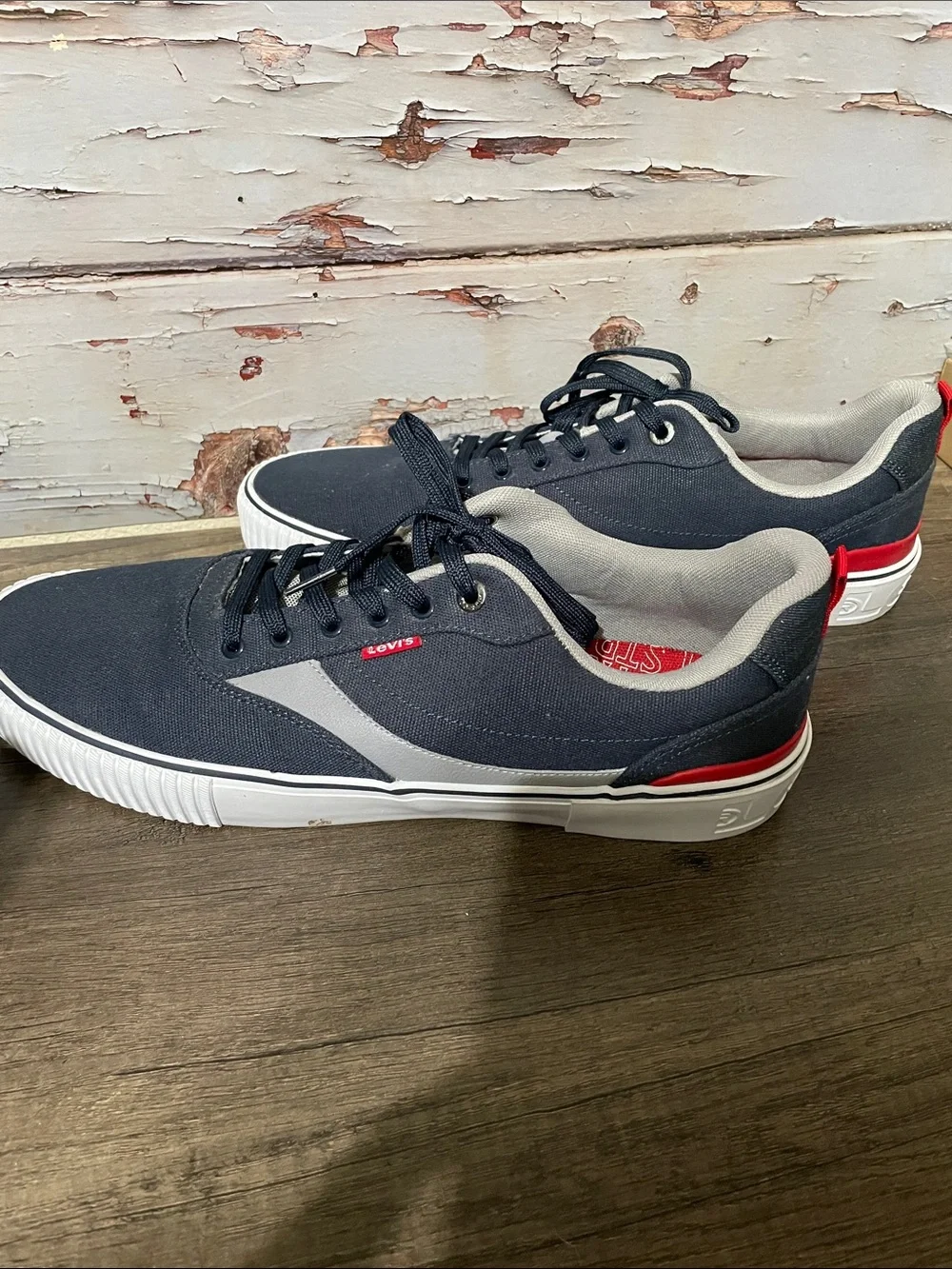 Levi's Men's Navy and gray Low-Top Canvas Sneakers